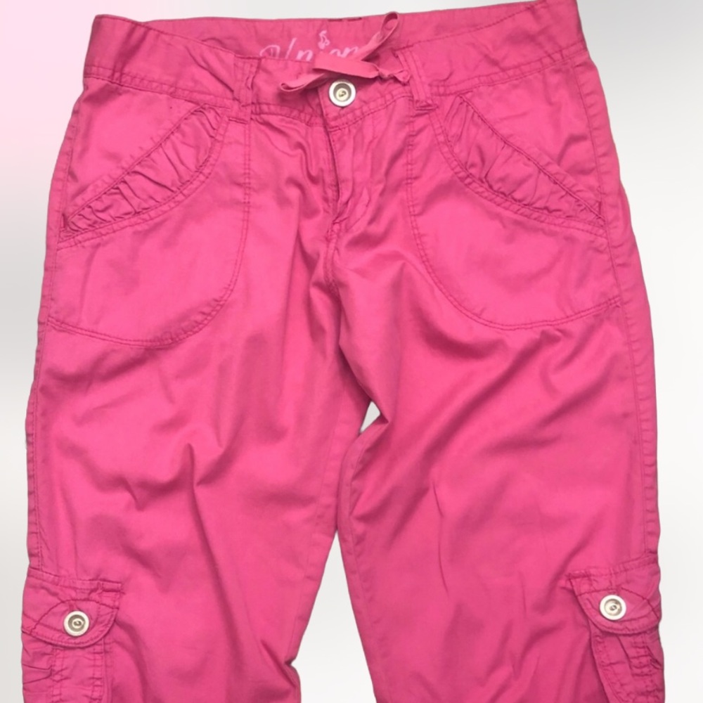 UNIONBAY Womens Cotton Candy PINK🌸 Capri Pants SZ 3/4